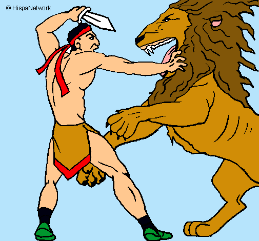 Gladiador contra león