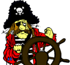 Dibujo Capitán pirata pintado por Fabisoteh