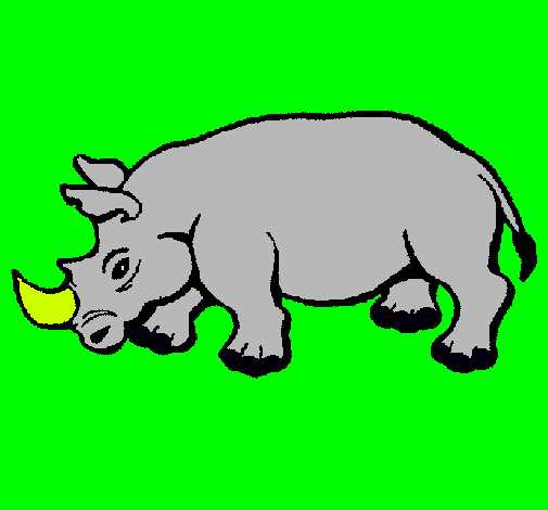 Dibujo Rinoceronte pintado por ALE2004