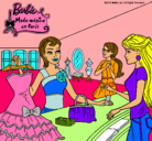 Dibujo Barbie en una tienda de ropa pintado por jhustin