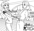 Dibujo Barbie y su amiga pintado por vane57