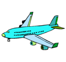 Dibujo Avión de pasajeros pintado por sergio12345