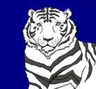 Dibujo Tigre pintado por triple  H