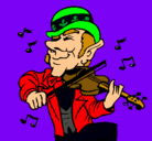 Dibujo Duende tocando el violín pintado por boomm