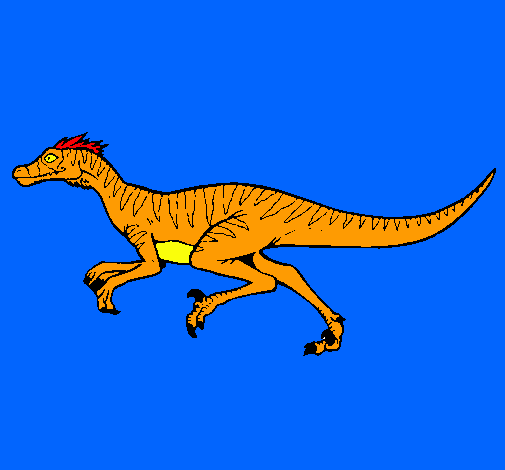 Dibujo Velociraptor pintado por ALE2004