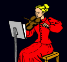 Dibujo Dama violinista pintado por lupita255