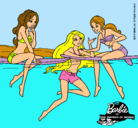 Dibujo Barbie y sus amigas pintado por georgette 