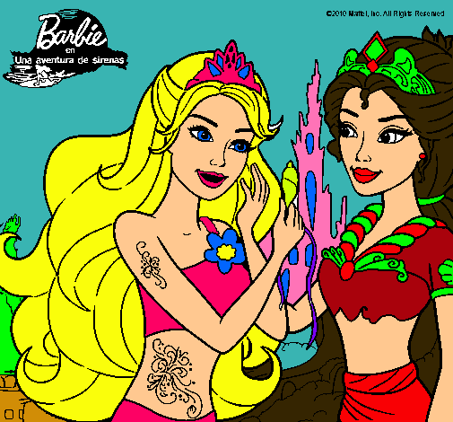 Barbie se despiede de la reina sirena