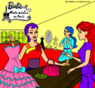 Dibujo Barbie en una tienda de ropa pintado por bebeyuli