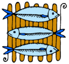 Dibujo Pescado a la brasa pintado por CELIA6