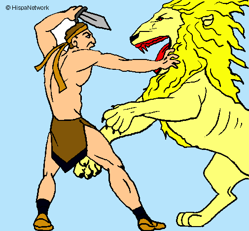 Gladiador contra león