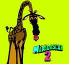 Dibujo Madagascar 2 Melman pintado por solita