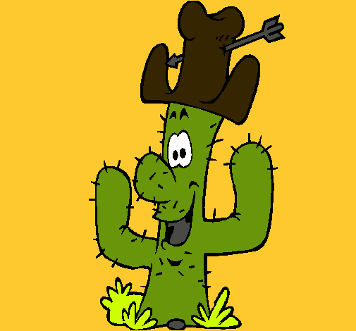 Cactus con sombrero