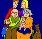 Dibujo Familia pintado por amalia
