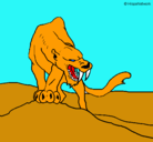 Dibujo Tigre con afilados colmillos pintado por greismar