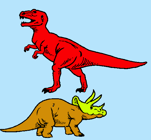 Triceratops y tiranosaurios rex