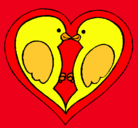 Dibujo Pajaritos enamorados pintado por Natsu