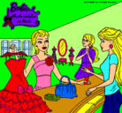 Dibujo Barbie en una tienda de ropa pintado por norelyz