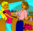 Dibujo Barbie y su amiga pintado por moda 