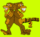 Dibujo Madagascar 2 Manson y Phil 2 pintado por flopigb