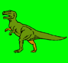 Dibujo Tiranosaurus Rex pintado por benjita23