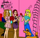Dibujo Barbie de compras con sus amigas pintado por beti