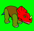 Dibujo Triceratops II pintado por delio