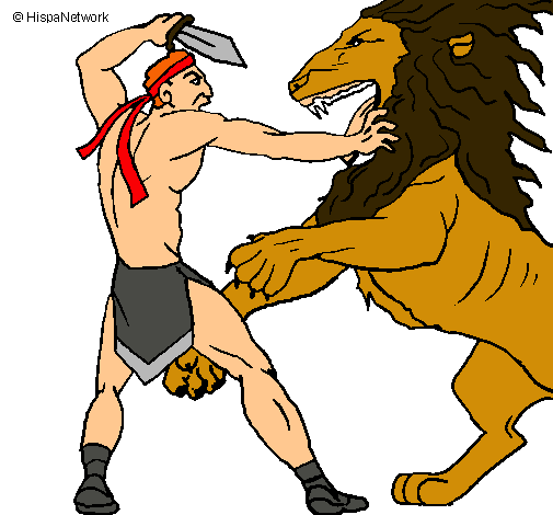 Gladiador contra león