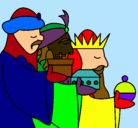Dibujo Los Reyes Magos 3 pintado por 2222222