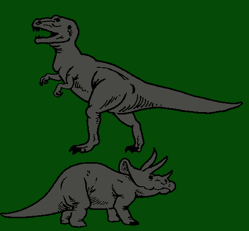 Triceratops y tiranosaurios rex