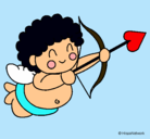 Dibujo Cupido pintado por MariaG