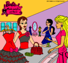 Dibujo Barbie en una tienda de ropa pintado por eitamuici