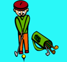 Dibujo Jugador de golf II pintado por MAMAyHECTOR