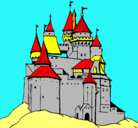Dibujo Castillo medieval pintado por chloe