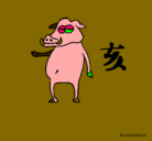 Dibujo Cerdo  pintado por GUILL7TRTRGH