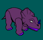 Dibujo Triceratops II pintado por ERICK