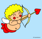 Dibujo Cupido pintado por lore