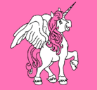 Dibujo Unicornio con alas pintado por ghghghghggggguu