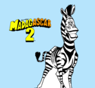 Dibujo Madagascar 2 Marty pintado por alekay