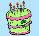 Dibujo Pastel de cumpleaños 2 pintado por mikila
