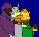 Dibujo Los Reyes Magos 3 pintado por dfsfsd