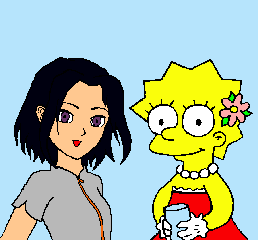 Dibujo Sakura y Lisa pintado por nuriel