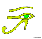Dibujo Ojo Horus pintado por eugen