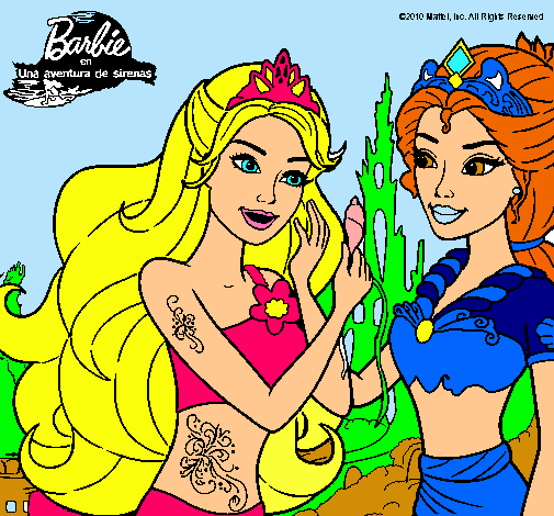 Barbie se despiede de la reina sirena