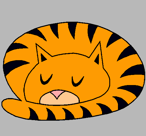 Dibujo Gato durmiendo pintado por Diego5000