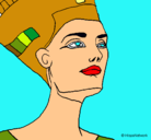 Dibujo Busto de Nefertiti pintado por CooNy