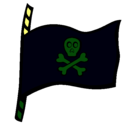Dibujo Bandera pirata pintado por gerrado