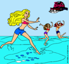 Dibujo Barbie de regreso a la playa pintado por taina