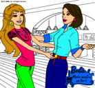 Dibujo Barbie y su amiga pintado por hola23678