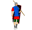Dibujo Soldado romano pintado por cecesar